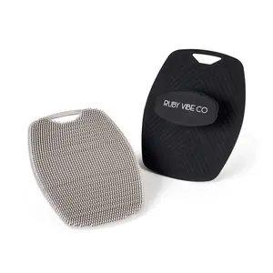 [Ruby Vibe Co] SilkySkin Body Scrubber, Manual Body Cleansing Brush, Soft, Waterproof, and Exfoliating