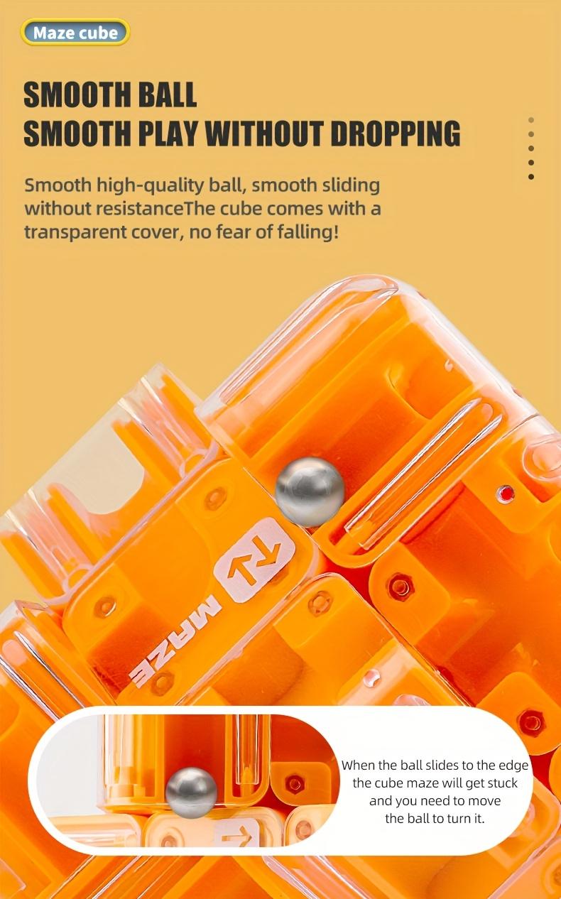 3D Maze Cube Puzzle Toy 3D Rolling Cube Educational Puzzle for Boys Teens Adults Travel Toy Orange Yellow Green Durable Maze Game Adult Maze Game