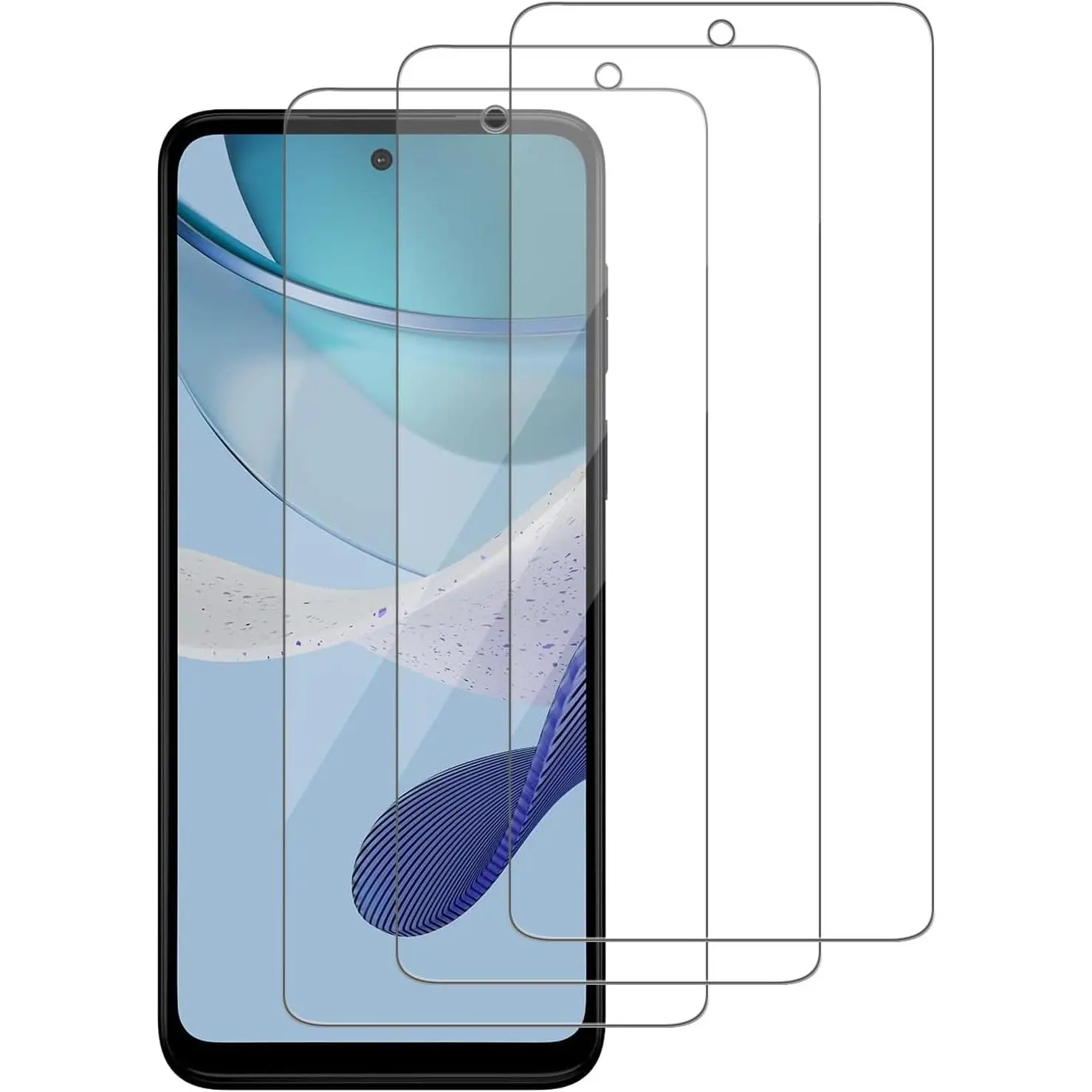 3 Pack Protective Tempered Glass Screen Protectors for Specific Models Motorola Moto G 5G (2023) Smartphone, 9H Hardness, Scratch Resistant, Bubble-Free, HD Transparent, Smooth Edge, Case-Friendly Mobile Phone Accessory