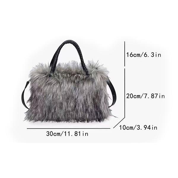 New Faux Fur Handbag Shoulder Purse Shoulder Crossbody Bag, Grab Handle & Strap, Fashion Design, Multiple Colors, Perfect Daily Accessory,Women's Shoulder Handbags Faux Fur Tote Bag Fluffy Satchel Handbags for Women, Mom, Friend, Bridesmaids