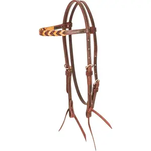 Martin Saddlery Latigo Browband Headstall with Blood Knots