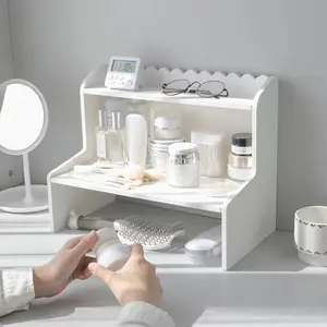 Desktop Storage Rack Organizer, Multi-Layered Box, Monitor Stand Riser, Office Workstation Display Holder, Desk Organizing Shelf, Desk Accessories, Stationery Organizer, Office Supplies