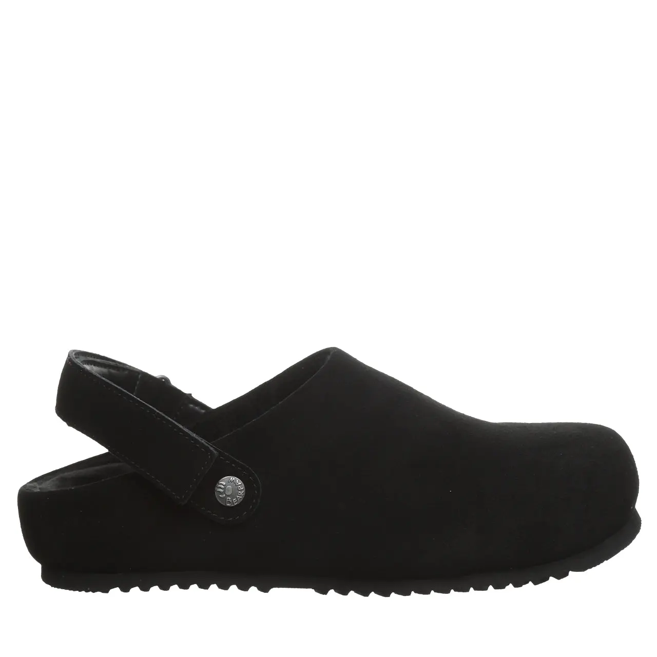 BEARPAW April Women’s Suede Clogs with Plush Lining - Black
