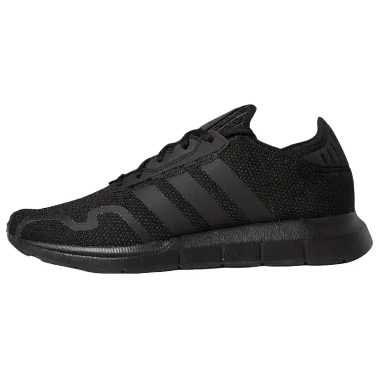 Adidas Men's Swift Run X 'Triple Black' Sleek Running Sneakers with a Solid Breathable Knit Upper, Cushioned EVA Midsole, and Rubber Outsole, Casual Men's Sneaker, No, Chic Men's Sneaker
