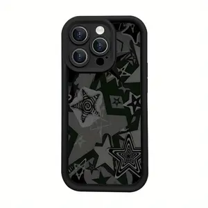 The Star Pattern Is Suitable for TPU Cases Designed for iPhone 16, 15, 14, Plus, Pro, Max,Xsmax. Perfect Birthday Gift for Friends TPU Fully Wrapped Camera Men's and Women's simple anti-drop protective TPU case with a Stylish Appearance. Shockproof Cover