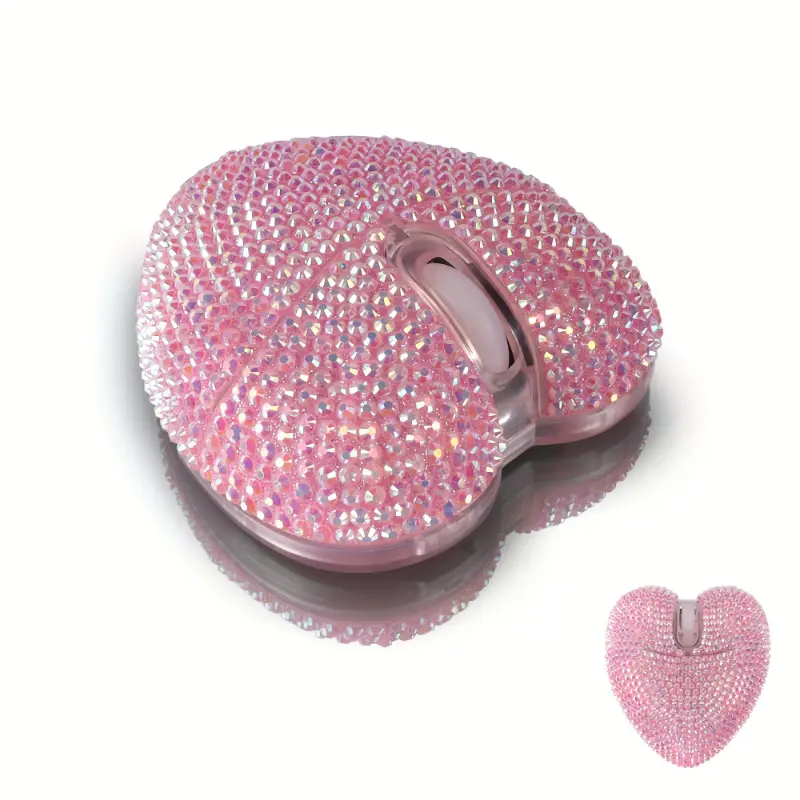 Wireless Wireless Mouse, Rechargeable Silent And Stylish Heart-Shaped Mouse For Laptop, PC - 393.7inch Range