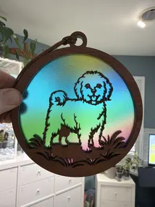 Maltipoo Suncatcher for Sunny Window