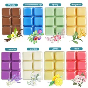 Soybean Wax Aromatherapy Wax Block, 8 Fragrances Aromatherapy Wax Block, Smokeless Aromatic Wax Block for Home Decoration, Wax Melt