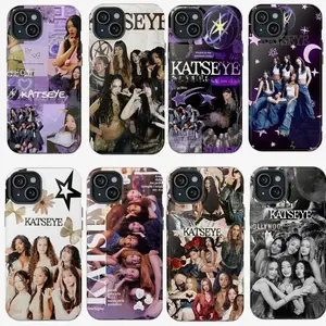8 Styles Katseye Tough Phone Case Kpop Aesthetic Protective Cover For iPhone 11-17 Pro Max/Plus & Samsung Galaxy S23-S25