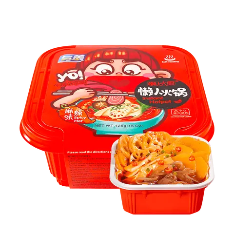 YUMEI Self-Heating Instant Hot Pot Self Heating Hot Pot - Spicy Flavor, 15oz【Trending on TikTok】 Food Vegetable，Ready in 15 Mins, Instant Delicious，No Stove Needed Quick Meal Chinese Dish