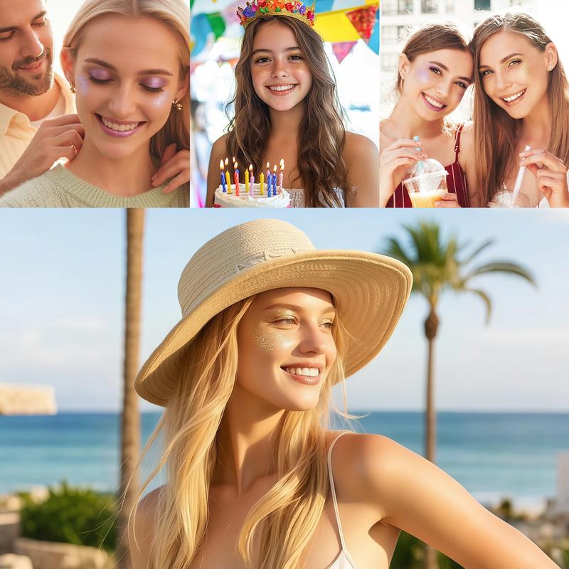 Hair and Body Glitter Spray，Not Sticky Sparkle Body Highlighter，for Clothes, Festival Rave Prom Loose Sparkle