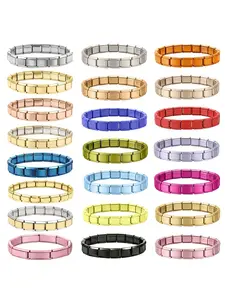 Italian Module Bracelet Fashion Casual DIY Style Stainless Steel Connector Modular Detachable Replacement Unisex Children Couple Gift Jewelry Stainless Steel Bracelets