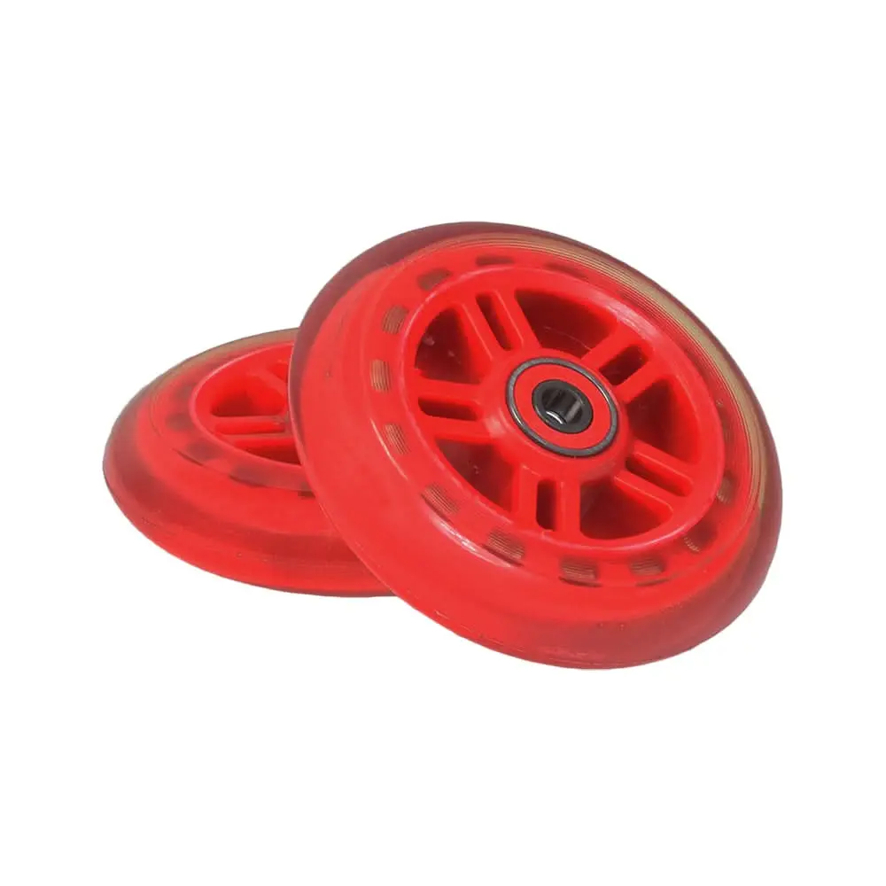 98 mm Kick Scooter Wheels with Bearings (Set of 2)
