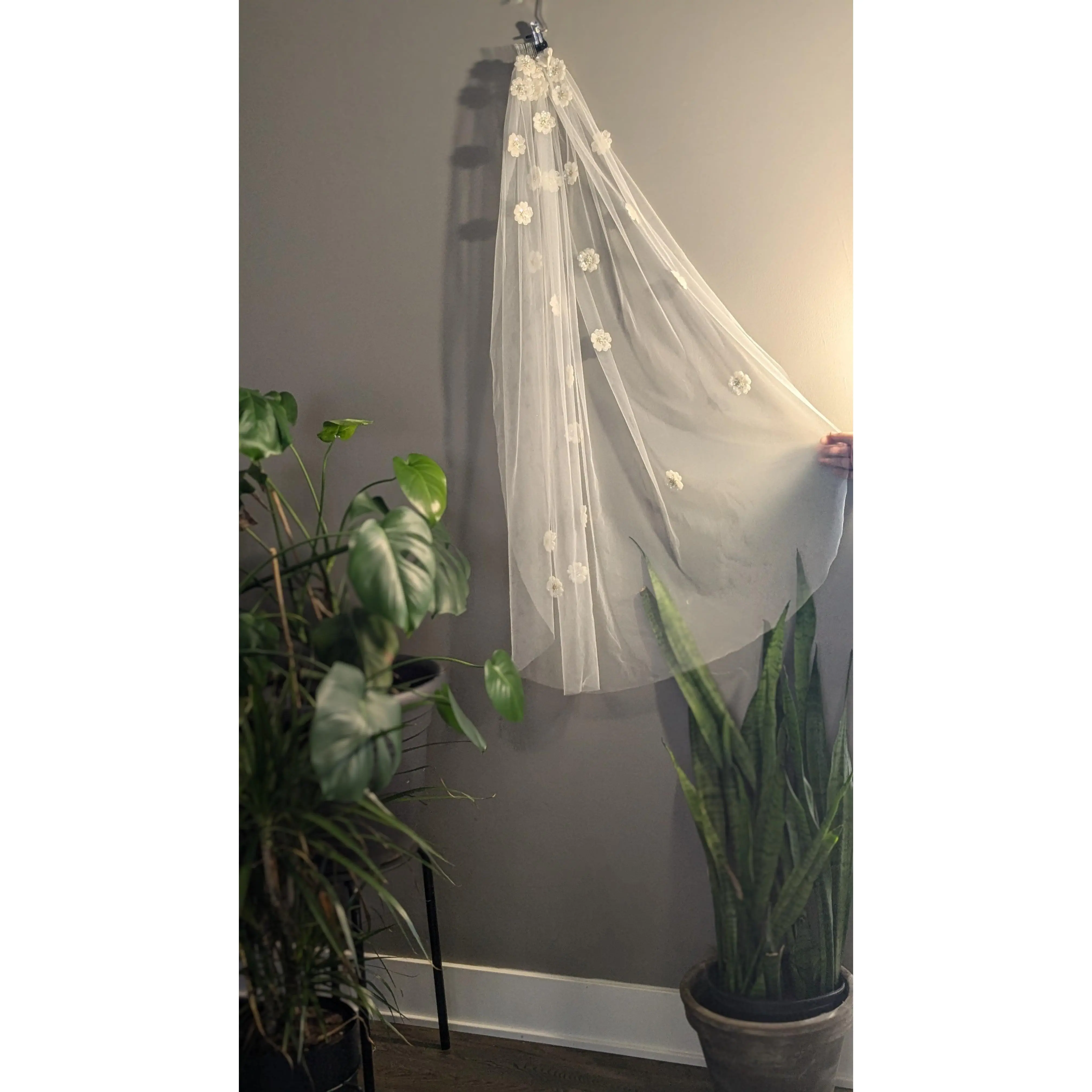 3D Floral Veil