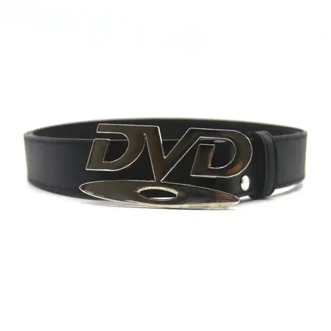 Unisex Nostalgic Design DVD Buckle Belt Men Women Decoration Paired with Jeans Belt Versatile White Black Design Sense Belt Casual Style Belts Casual Belt Pu Leather Belt