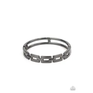 Closed Circuit Strategy Black Gunmetal Hinge Bracelets