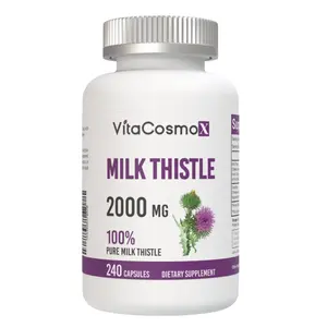 VitaCosmoX Milk Thistle 2000 mg - 240 Vegan Capsules