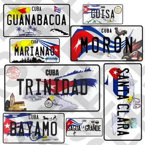 Cuba Culture Municipal Licence Plate Decorative License Plate for Local Use 12x6 Inches Durable Corrosion Resistant Aluminum Unique Design Blue Custom Car Accessories Vehicle