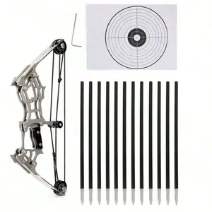 7.5" Mini Compound Bow Kit Arrows Target Shooting Archery Pocket Bow play  bow ILF Hunting Recurve Recreational Compact Equipment