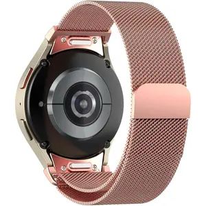 Milanese Bands for Samsung Galaxy Watch 7/6/5/4/FE Band 40mm 44mm/Galaxy Watch 6 Classic Bands 47mm 43mm/4 Classic 46mm 42mm,Magnetic Loop Strap Watch 5pro Band 45mm,One Click No Gap Metal Mesh Correa