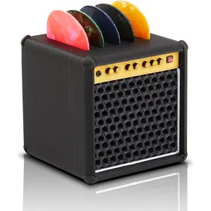 Mini Guitar Pick Holder  Printed Guitar Amp Picks Display Case for Guitar, Bass, Ukulele, Stylish Guitar Theme Gifts for  Enthusiasts& Musicians& Guitar Players& Guitarists
