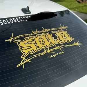 Barbed Wire Solo Car Banner / Decal