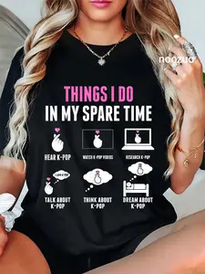 100% Cotton Unisex Things I Don in my Spare Time Kpop Merch K-pop Merchandise T-Shirt