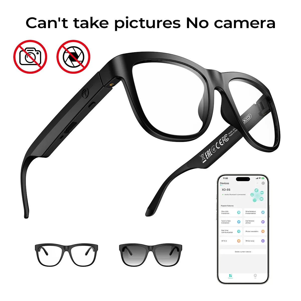 New Upgraded Translation Photochromic Smart Glasse