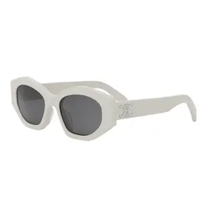 Pre-owned Celine Triomphe Acetate Oval Sunglasses