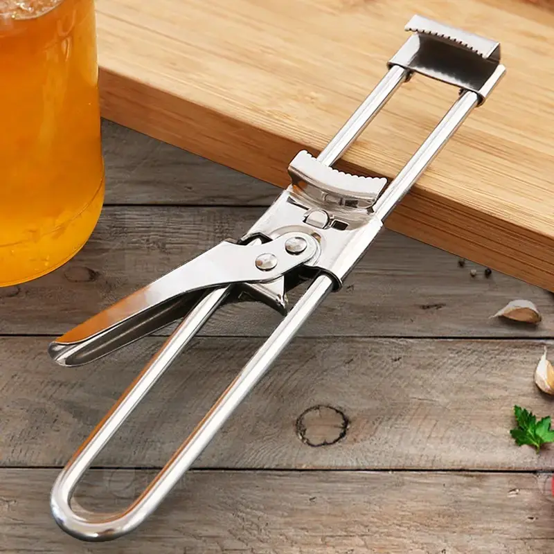 ar Opener for Weak Hands, Multifunctional Adjustable Can Opener, Kitchen Gadgets, Kitchenware, Stainless Steel Jar Lid Opener Bottle Opener Tool