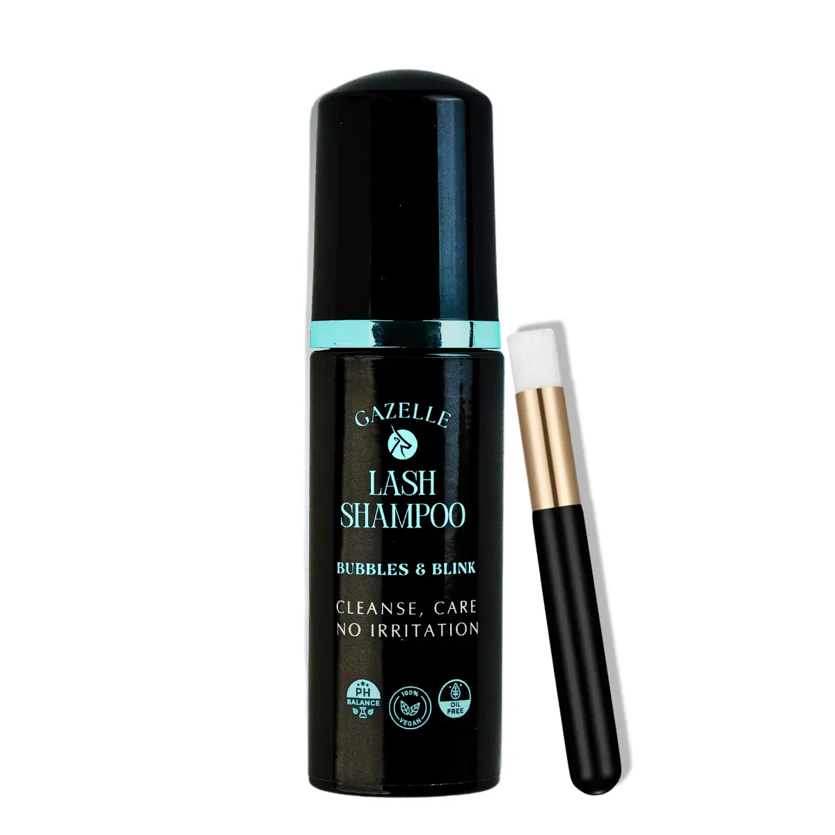 Gazelle BUBBLE & BLINK Lash Shampoo - Mild Oil-Free Formula for Lash Extensions DIY Lashes & Natural Lash Care - Gentle No-Irritation Cleanser 150g Makeup Makeup Remover Foam Cleansing Cosmetic Makeup