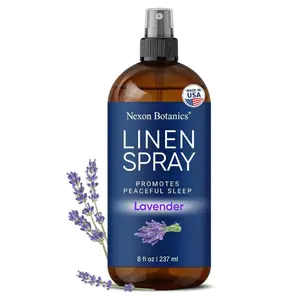 Lavender Linen Spray 8 fl oz - Refreshing Fabric Refresher & Pillow Spray for Bedding, Bed Sheets & Room - Soothing Room Mist - Nexon Botanics