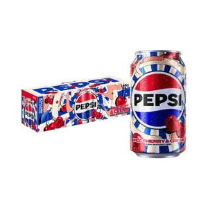 NEW Pepsi Wild Cherry and Cream Flavor Canned Soda Beverage - 12/12Oz