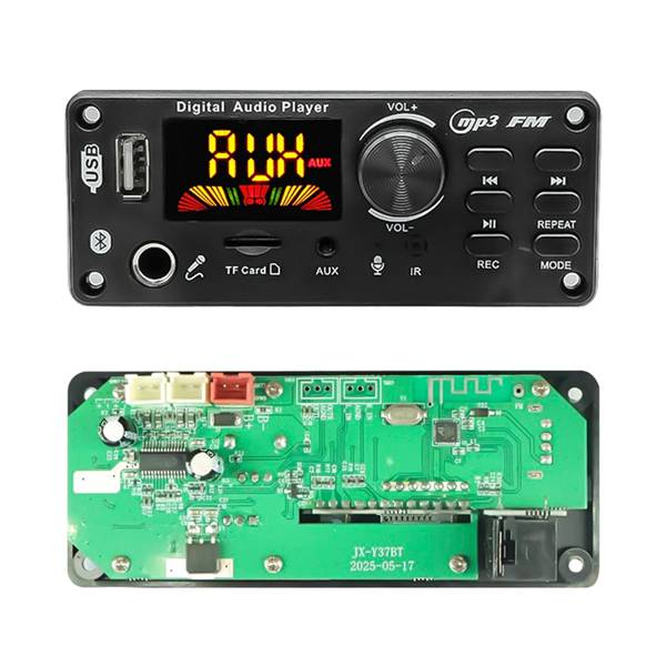 Professional Audio Decoder Module 6.5mm Microphone 12V Amplifier Bluetooth MP3 Decoder Board 2*50W Stereo Channel with Color Screen Recording Call Audio Decoding Module