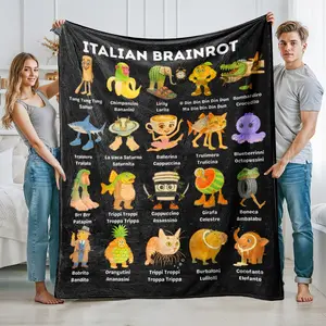 Funny Mountain Classic Pattern Print Blanket, Multi-Functional Bed Sofa Chair Decoration, High-Definition Plush Camping Blanket Gift, Soft Blankets