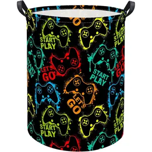 Kids Laundry Basket Baby Hamper Toy Storage Bin for Boys Room Decor Baby Nursery Hamper Gift Baskets for Bedroom Bathroom
