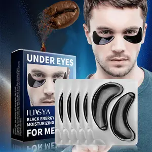 Black Energy Eye Mask, 5 Pairs Moisturizing Eye Mask, Eye Care Mask for Men, Under Eye Patches, Dark Circle Eye Mask, Hydrating Eye Mask for Men, Gift for Men, Eye Treatment Mask