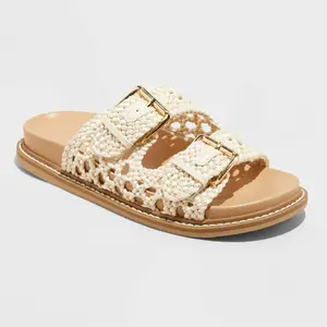 Women's Kylie Woven Two Band Footbed Sandals - Universal Thread
