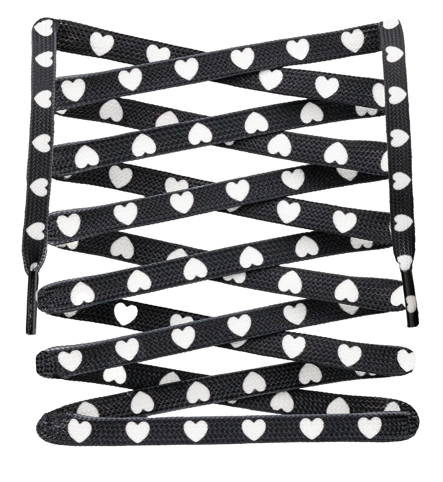 Flat Sublimated Heart Shoelaces