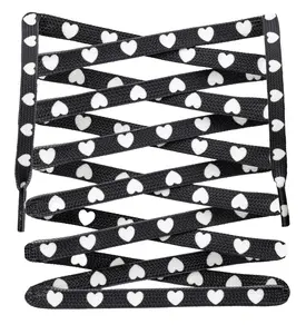 Flat Sublimated Heart Shoelaces
