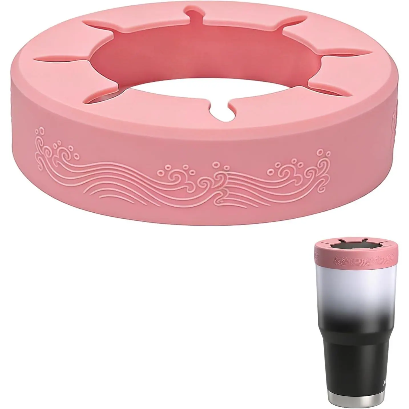 Tumbler Ring,  Iced Coffee Sleeve for 30oz /RTIC/BJPKPK Tumblers, Fits 3.9-4 Inch Cup Mouth, Dishwasher Safe,for  30oz Stainless Steel Tumbler ()