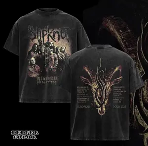 Vintage Slipknot Ferrara Music Festival In Italy 2025 Tour TShirt, Slipknot TShirt, Retro Music Tee, Rock Music Lover Shirt, Vintage Band Shirts Casual Comfort Cotton Fabric Fit Top , Top Men's and Wo