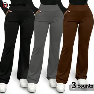 Women's High Waisted Flare Yoga Pants Booty Lift Stretch Slim Fit Casual Versatile Workout Leggings