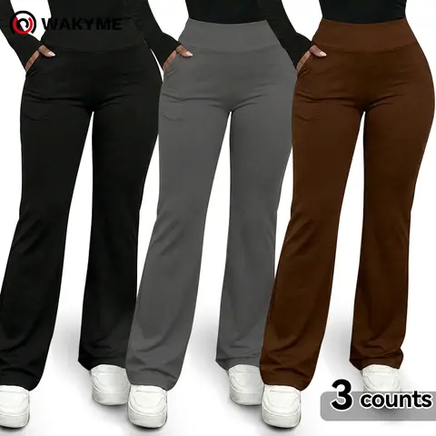Women's High Waisted Flare Yoga Pants Booty Lift Stretch Slim Fit Casual Versatile Workout Leggings