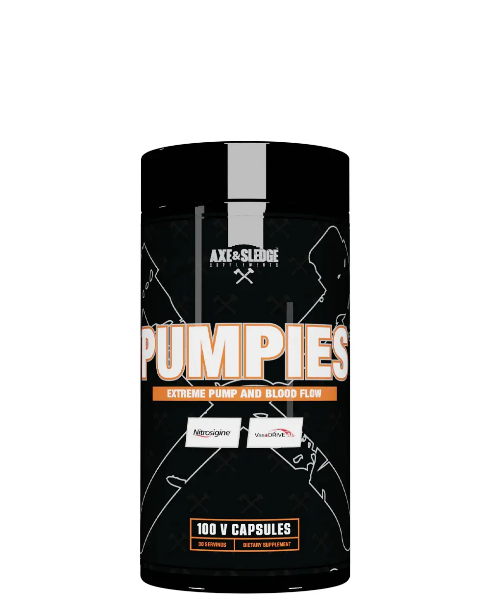 Axe and Sledge Pumpies - Pump & Blood Flow Capsules Axe and Sledge Pumpies - Pump & Blood Flow Capsules