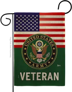 U.S. Army Veteran Flag Garden Flag & House Flag, 250th Anniversary Double Sided Outdoor Decor for Porch Yard Lawn, Military Pride Gift