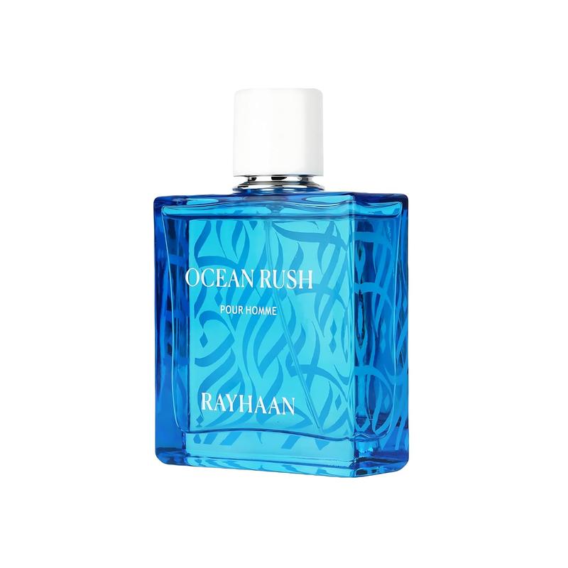 Rayhaan Ocean Rush Eau De Parfum Spray for Men, 3.4 Ounce