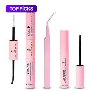 Professional Eyelash Extension Tools, 3 Counts/set Lash Bond and Seal & Tweezer & Eyelash Remover, Eyelash Bond Glue, Professional Makeup Tools For Women, Cosmetic