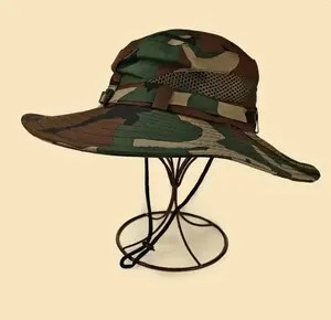 Men Adjustable Outdoor Camouflage Bucket Hat