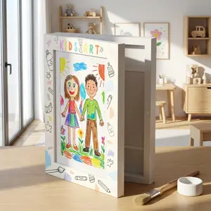 Magnetic Storage Kids Art Frame with Corner Protection, Forever Frame, Wall-Mounted Floral Decor, Foldable Magnetic A4, Cartoon Theme, Photo Display, Artwork, Ideal for Home, School, Office, Teen Art, Birthday Gift